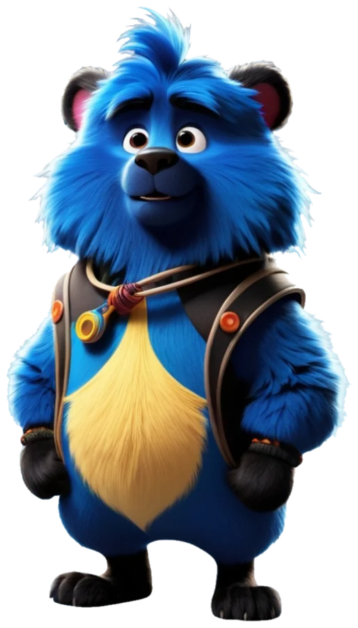 Mingo the blue bear