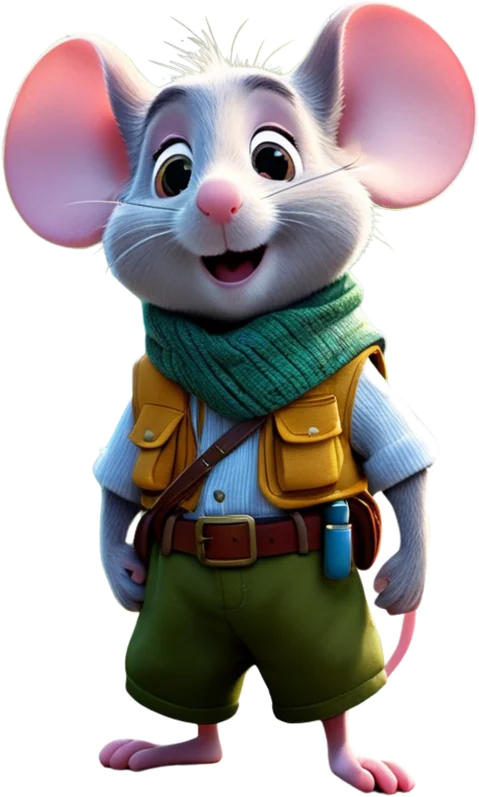 Mr. Nunu the gray mouse