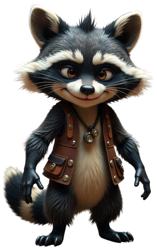 The mischievous raccoon